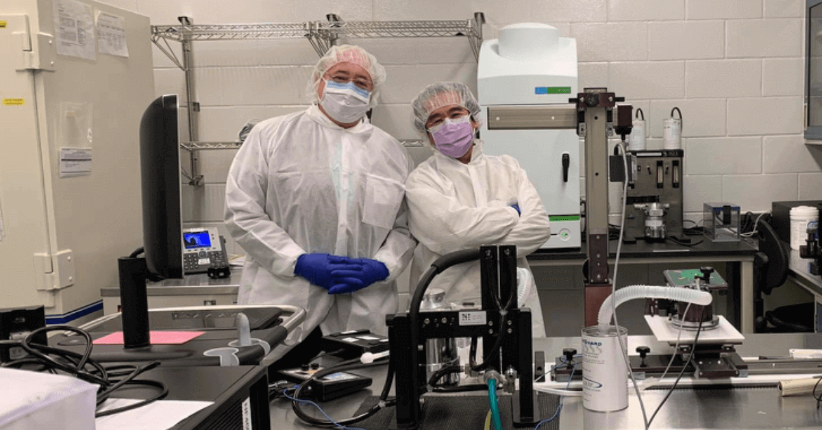 Drs. Carrick and Sugaya in their lab at University of Central Florida College of Medicine